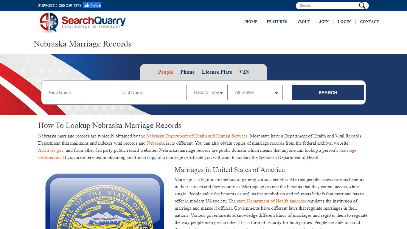 Free Nebraska Marriage Records | Enter Name to View Marriage Record