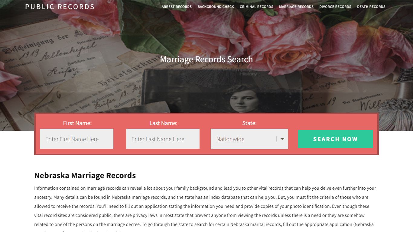 Nebraska Marriage Records | Enter Name and Search. 14Days Free