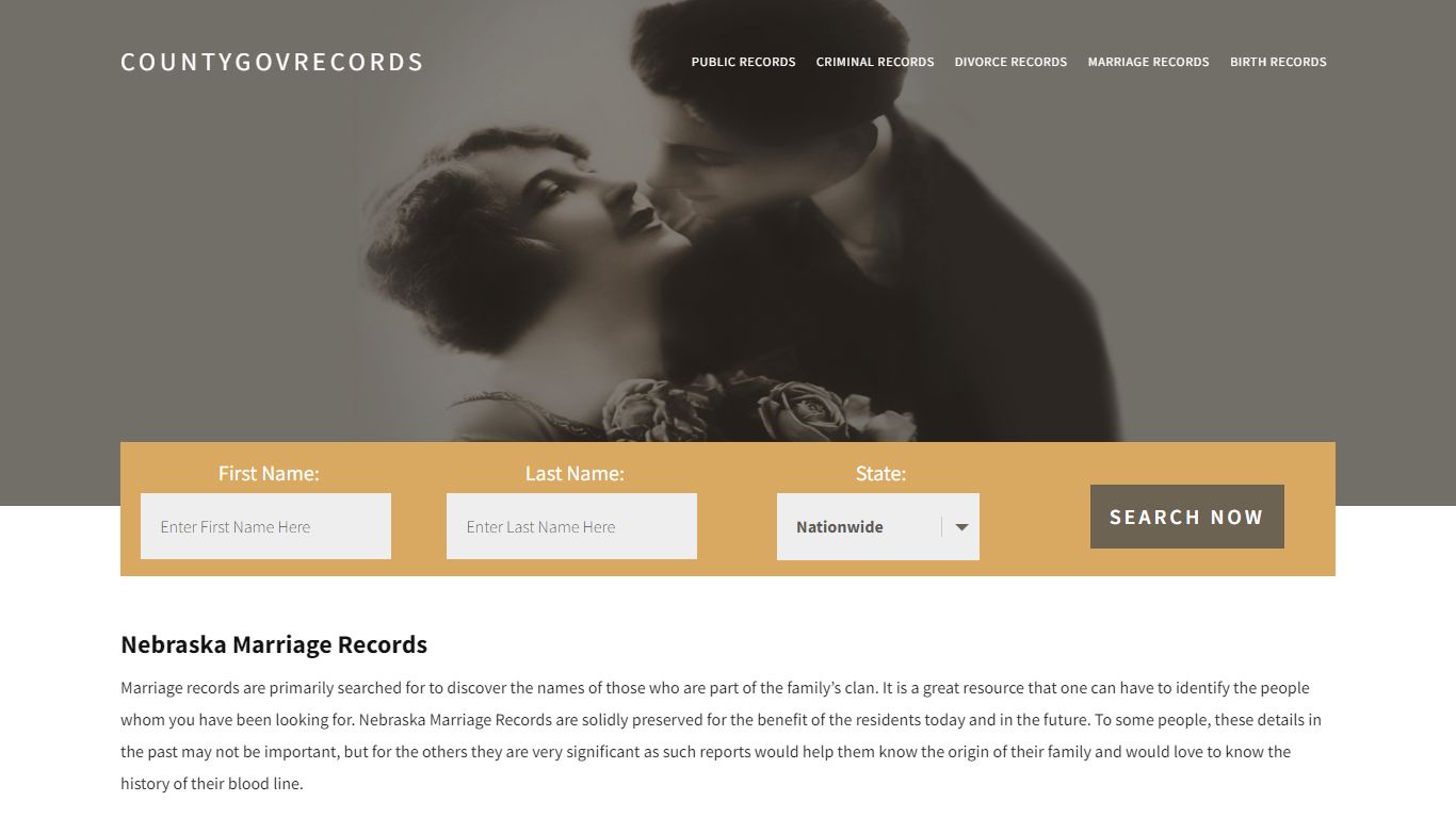 Nebraska Marriage Records | Enter Name and Search|14 Days Free