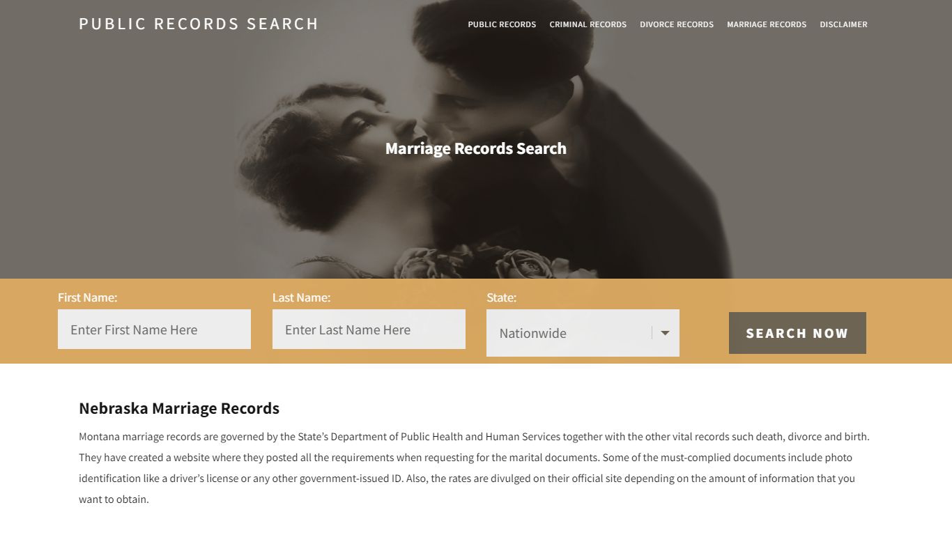 Nebraska Marriage Records | Enter Name and Search|14 Days Free